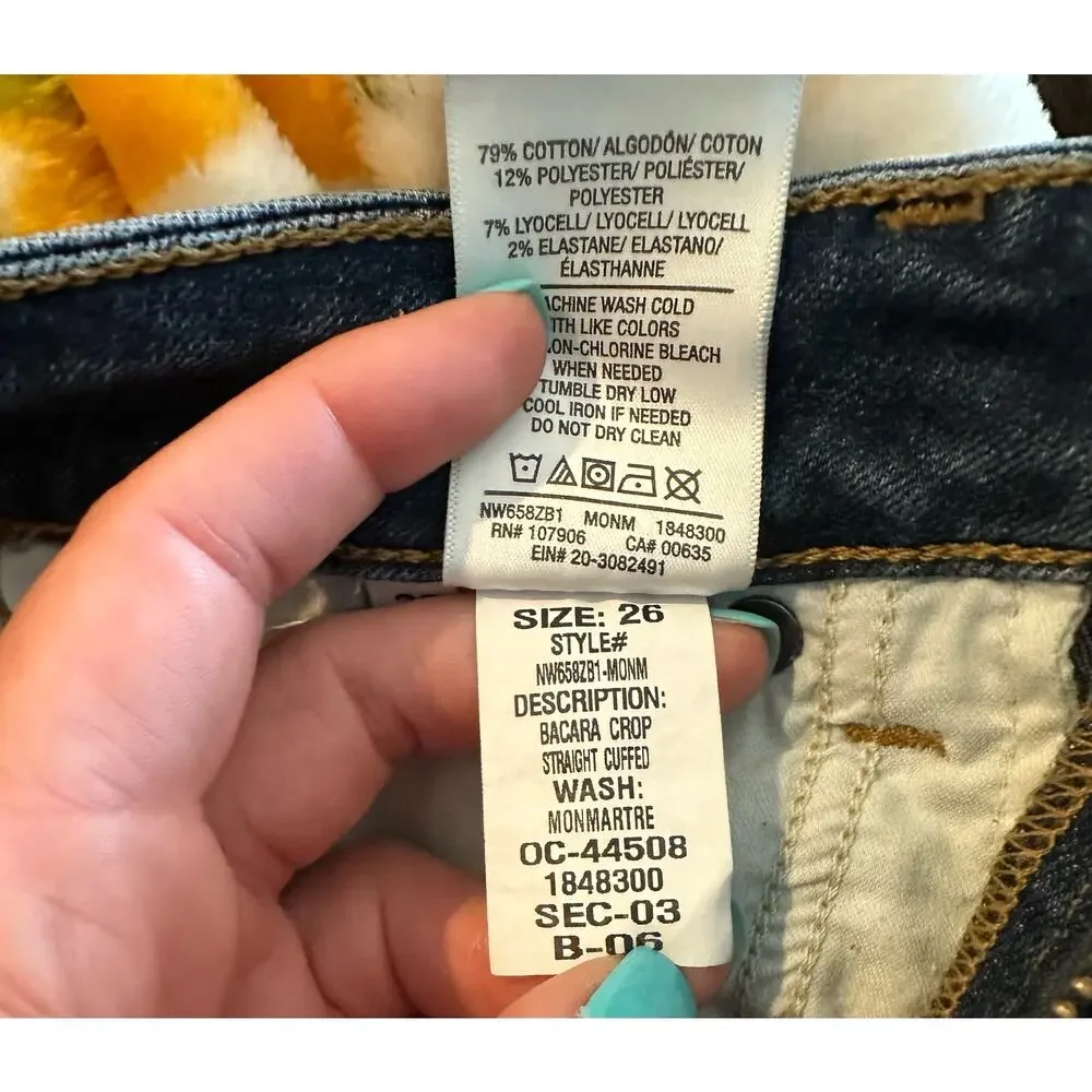 Hudson Women’s Baraca Straight Crop Cuffed Jeans Size 26 - Picture 7 of 7